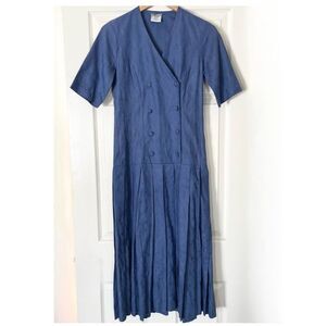 Vintage 80s Laura Ashley Cotton Linen Dress 2